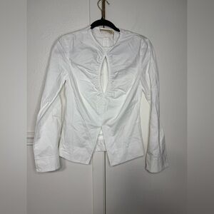 Choosy White Keyhole Women's Blouse size 2 new with tag